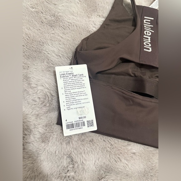 NWT Lululemon Logo Tank& Wunder Train HR Short 4”  Size 4 Espresso Bundle - Picture 4 of 4